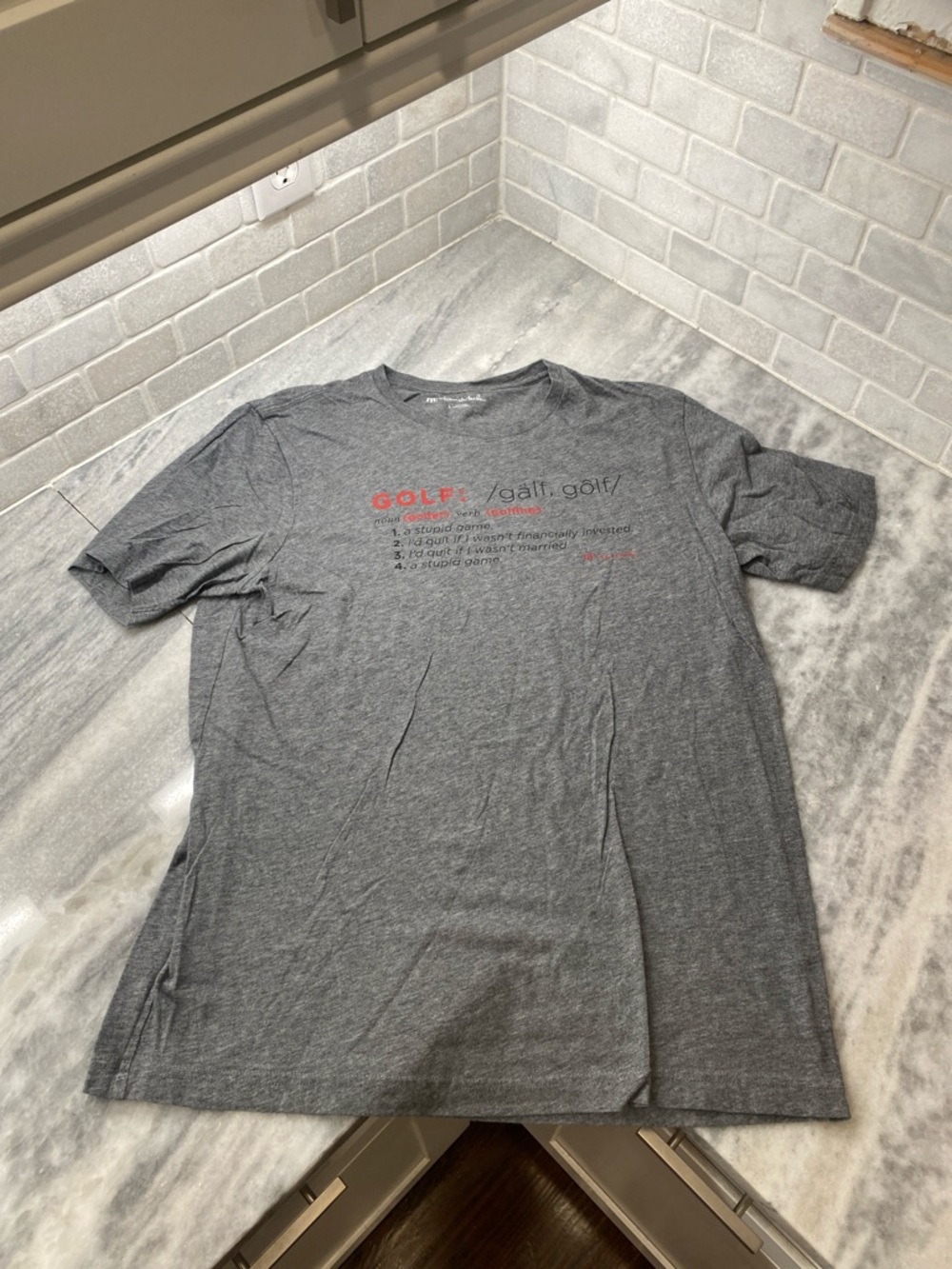 Travis Mathew Gray Short-Sleeve Golf Graphic Tee